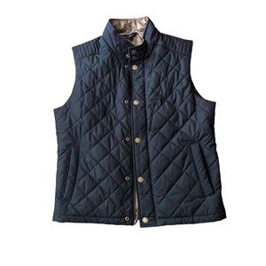 Brooks Brothers Navy Blue Diamond Quilted Vest - Medium